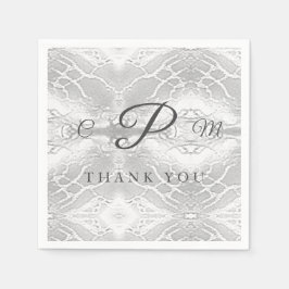 Guardanapo De Papel Católico Faux-Satin Monogrammed