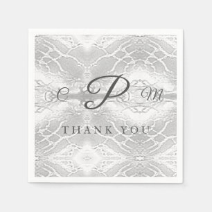 Guardanapo De Papel Católico Faux-Satin Monogrammed