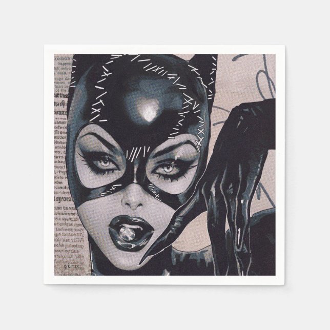 Guardanapo De Papel Catwoman #50 Sozomaika Cover Illustration (Frente)