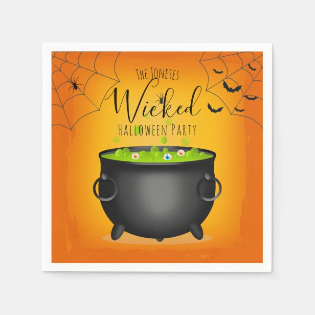 Guardanapo De Papel Cauldron de bruxas (Frente)