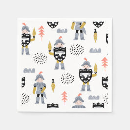 Guardanapo De Papel Cavaleiros e Dragões | Fairytale Festa de aniversá