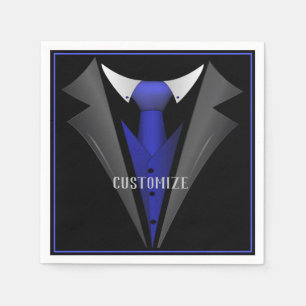 Guardanapo De Papel Cavalheiro Clássico Blue Tie 2