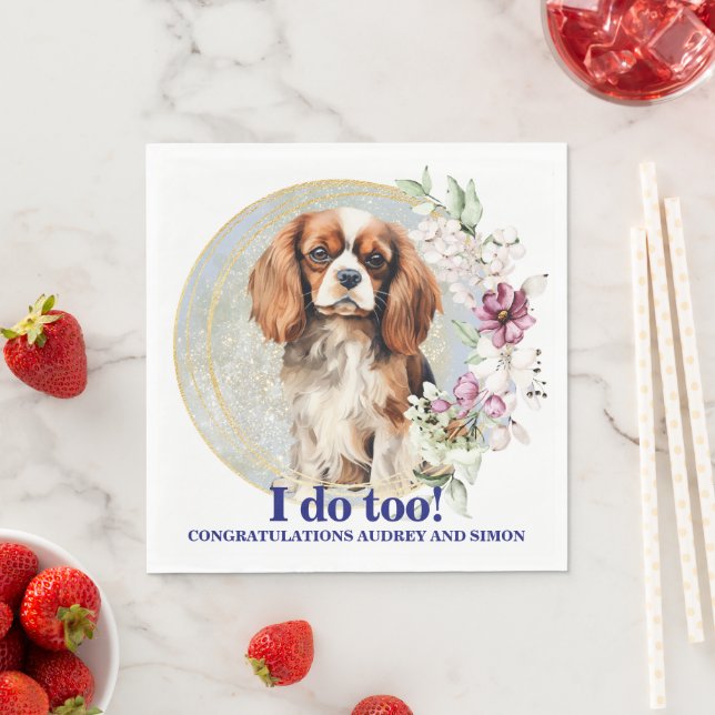 Guardanapo De Papel Cavalier King Charles Spaniel Eu Também Casamento (Insitu)