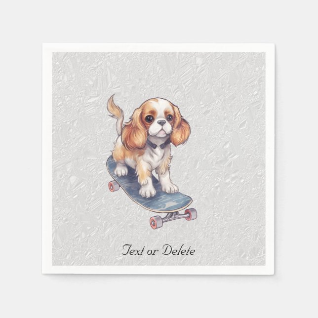 Guardanapo De Papel Cavalier King Charles Spaniel Napkins (Frente)
