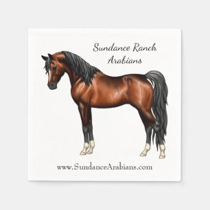 Guardanapo De Papel Cavalo Árabe Egípcio de Baía Escura