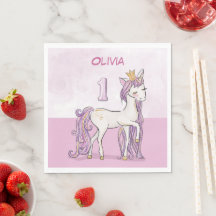 Cavalo Cor-de-Rosa primeiro aniversario de Nome Pe