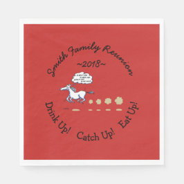 Guardanapo De Papel Cavalo Justo de Reunião Familiar de Estilo do Texa