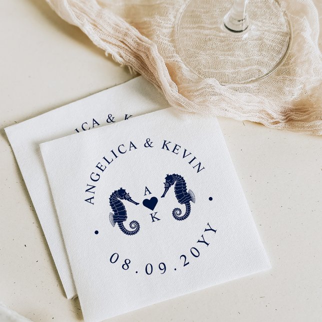 Guardanapo De Papel Cavalo-marinho-do-mar-do-amor (Criador carregado)