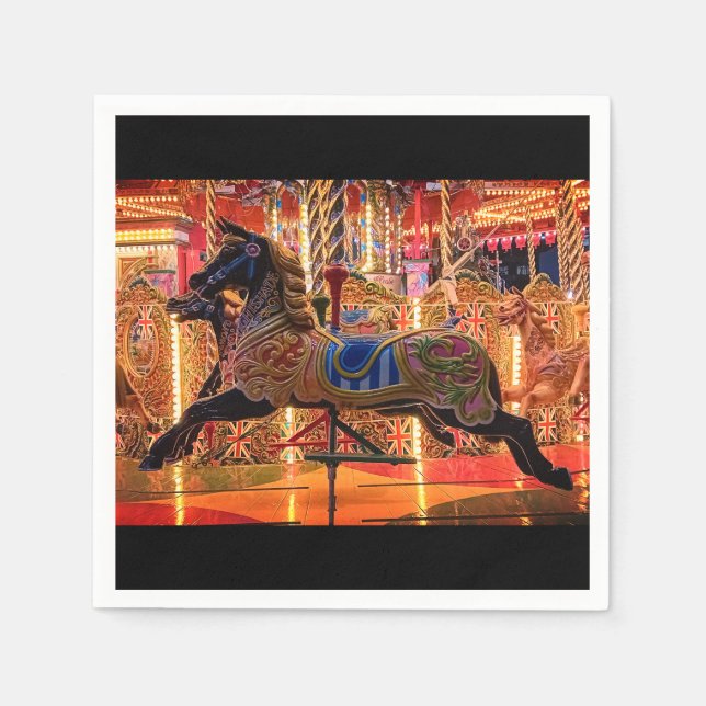 Guardanapo De Papel Cavalo negro (Frente)