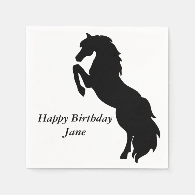 Guardanapo De Papel Cavalo Negro (Frente)