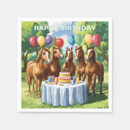 Guardanapo De Papel Cavalos Aniversário