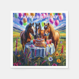Guardanapo De Papel Cavalos Aniversário