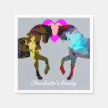 Cavalos Azuis Papel Personalizado Nápoles