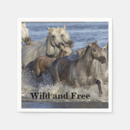 Guardanapo De Papel Cavalos galopando na água