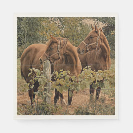 Guardanapo De Papel Cavalos Lados-a-Lado - Nápoles-Papel