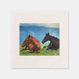 Guardanapo De Papel Cavalos Moody Mountain: Uma Viagem de Arte Refinad