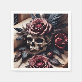 Guardanapo De Papel Caveira e Rosas