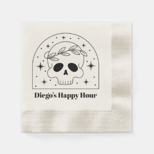 Guardanapo De Papel Caveira Minimalista Personalizada Cocktail Napkins