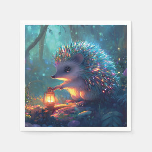 Guardanapo De Papel Cefaleia e Lanterna Whimsical na Floresta Encantad