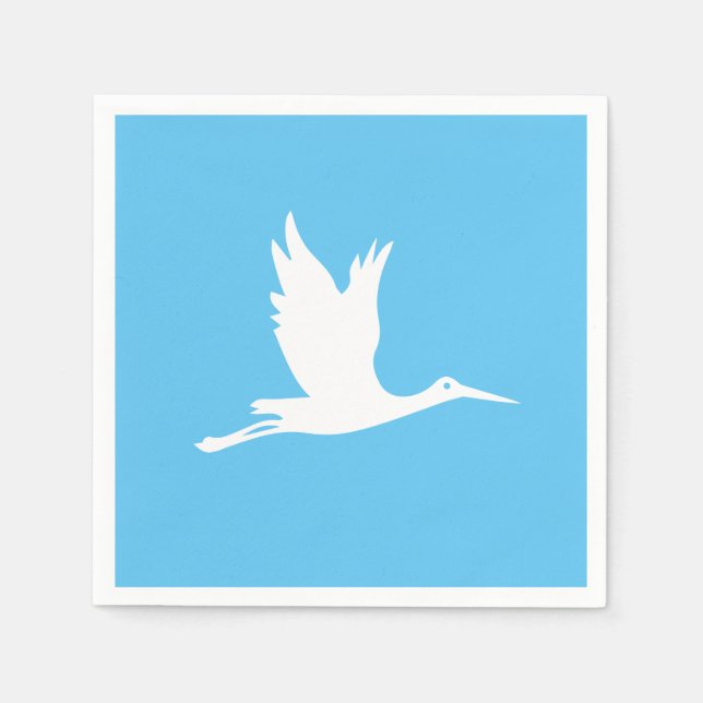 Guardanapo De Papel Cegonha branca voadora (Frente)