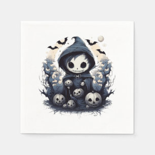 Guardanapo De Papel Ceifador Chibi Encapuzado Halloween - Fã do Dark W
