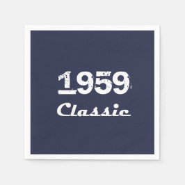 Guardanapo De Papel Celebração da 60ª Festa de aniversário Clássica 19