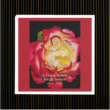Celebração da Vida Elegante Rosa Vermelha e Dourad