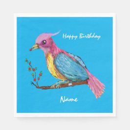 Guardanapo De Papel Celebração de Aniversário do Pássaro do Paraíso