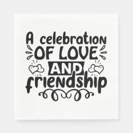 Guardanapo De Papel Celebração Do Amor E Da Amizade