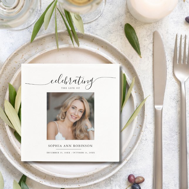 Guardanapo De Papel Celebração do Funeral Memorial da Vida (Criador carregado)