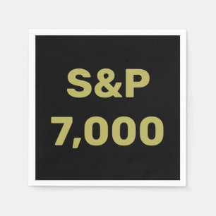 Guardanapo De Papel Celebração do Índice de Bolsas de Nível S&P 7.000