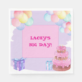 Guardanapo De Papel Celebração Doce: Papel de Aniversário Roxo