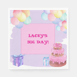 Guardanapo De Papel Celebração Doce: Papel de Aniversário Roxo