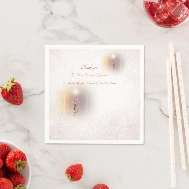 Guardanapo De Papel Celebração mágica Documento de aniversário da mãe  (Insitu)