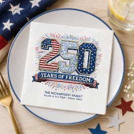 Guardanapo De Papel Celebração Patriótica do Dia 4 de Julho de 2026 em