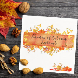 Guardanapo De Papel Celebração Personalizada Rustic Autumn Deixa Napki