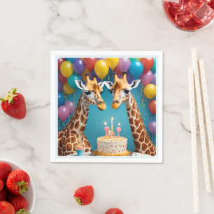 Guardanapo De Papel **"Celebrações Altas: Bacia de Aniversário de Uma 