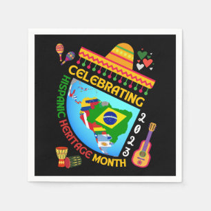 Guardanapo De Papel Celebrando MÊS DO PATRIMÔNIO HISPÂNICO