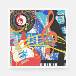 Guardanapo De Papel Celebrando Música