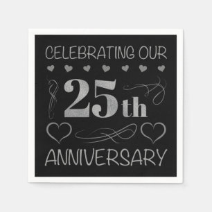 Guardanapo De Papel Celebrando nosso 25