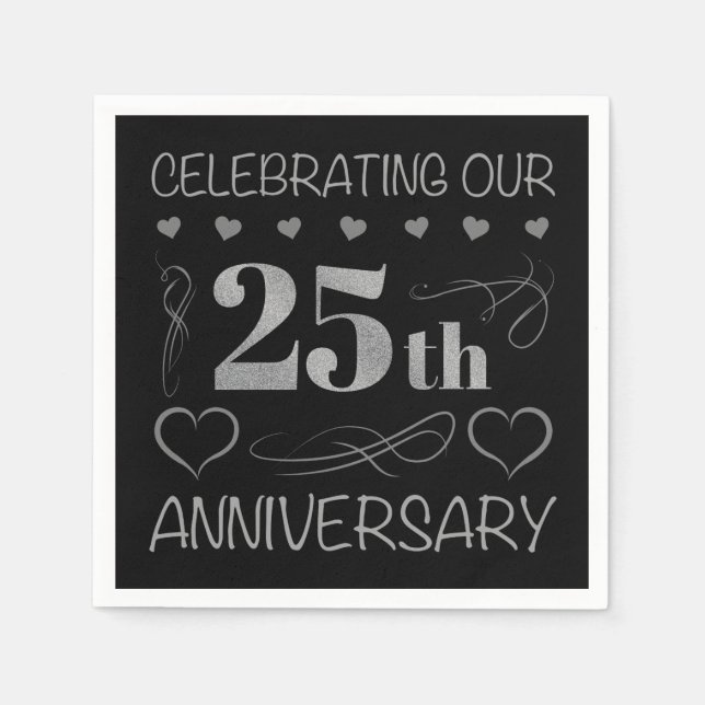 Guardanapo De Papel Celebrando nosso 25 (Frente)