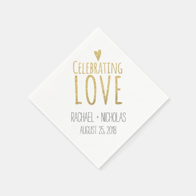 Guardanapo De Papel Celebrando o Amor | Casamento (Canto)