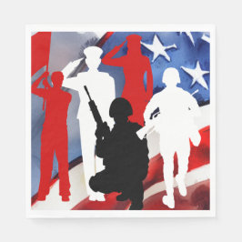 Guardanapo De Papel Celebrando Veteranos