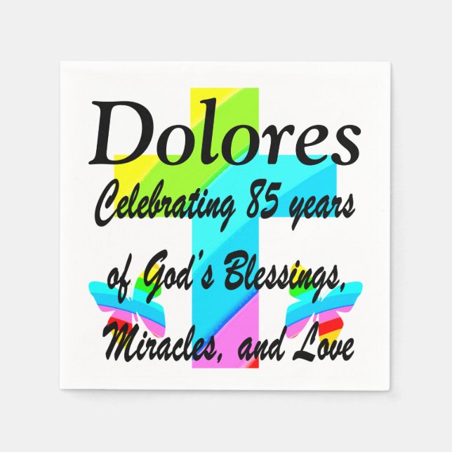 GUARDANAPO DE PAPEL CELEBRAR 85 ANOS DE DEUS ADORAM NAPKINS (Frente)