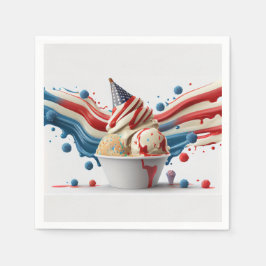 Guardanapo De Papel Celebrar com Azul Branco Vermelho