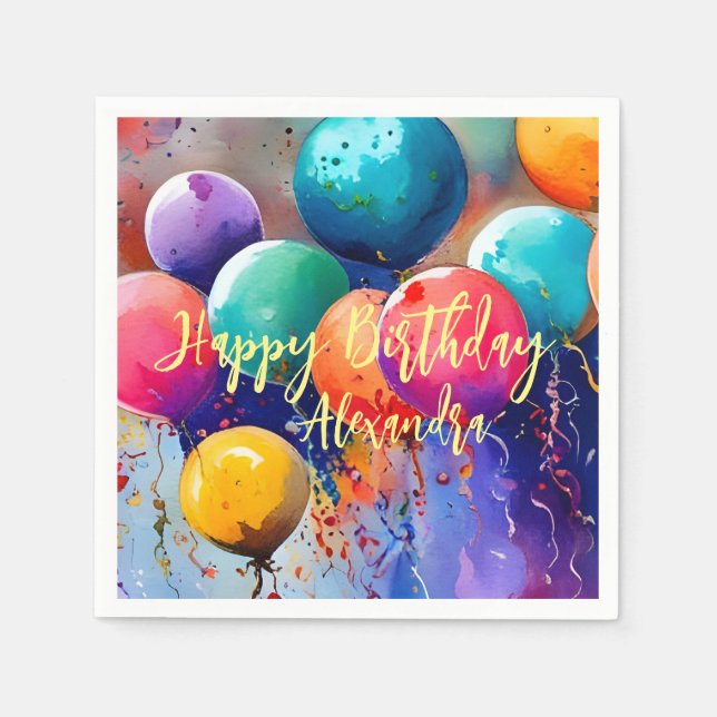 Guardanapo De Papel Celebrar! Texto personalizado em qualquer ocasião (Frente)