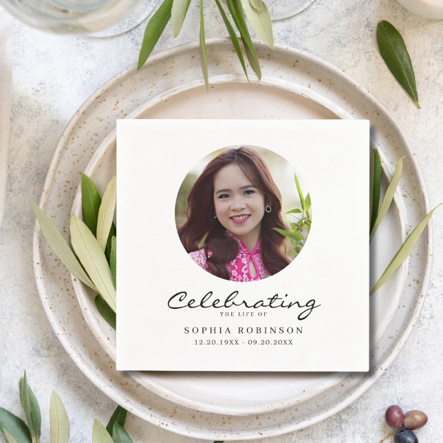 Guardanapo De Papel Celebration of Life Photo Memorial Keepsake (Criador carregado)