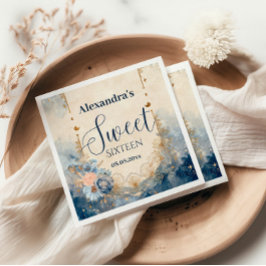 Guardanapo De Papel Celestial Floral Art Nouveau Sweet Sixteen