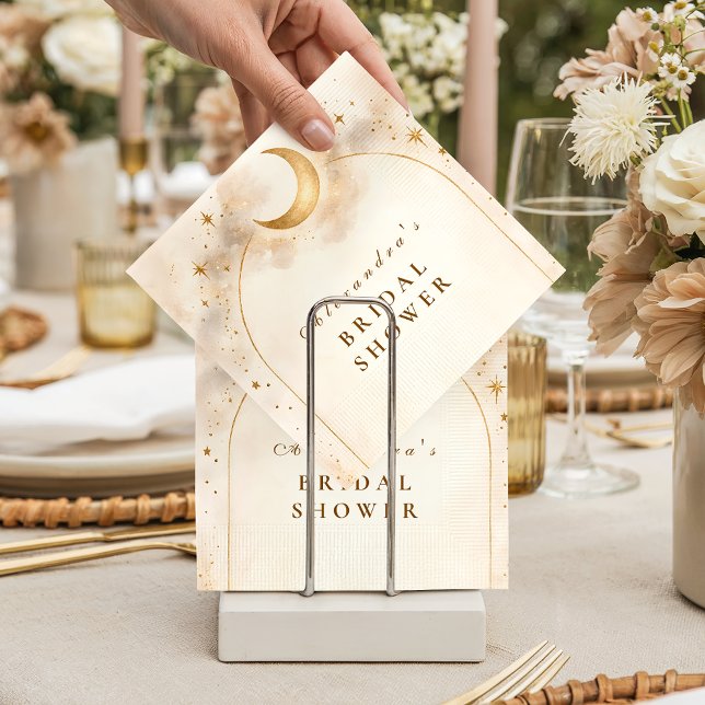 Guardanapo De Papel Celestial Gold Arch Bridal Shower (Criador carregado)