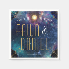 Guardanapo De Papel Celestial Moon Phase Wedkins